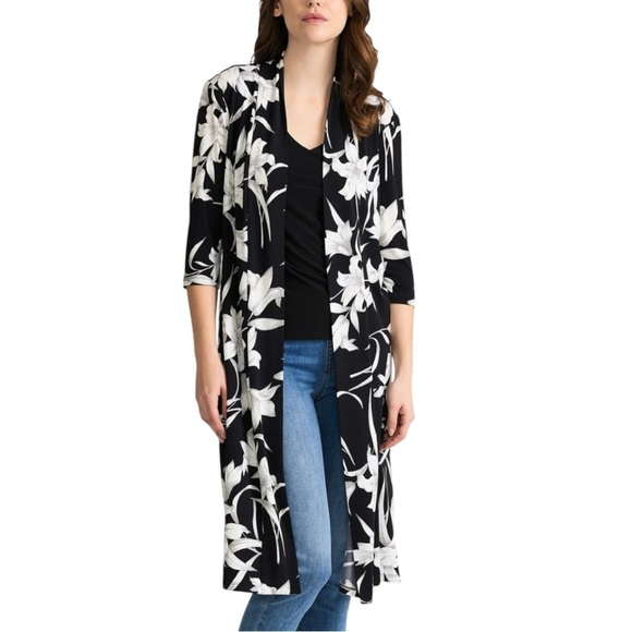 Joseph Ribkoff Jackets & Blazers - Black and Off White Kimono Jacket LN